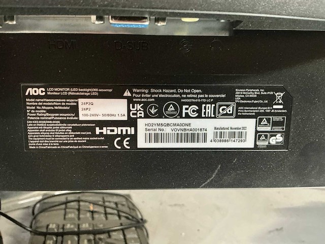 Aoc 24p2q monitor - afbeelding 4 van  5