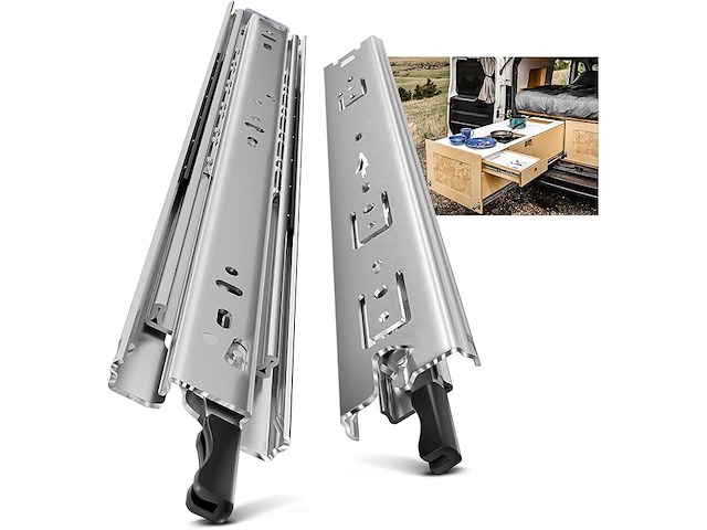 Aolisheng volledig uitschuifbare ladegeleiders met vergrendeling - afbeelding 1 van  4