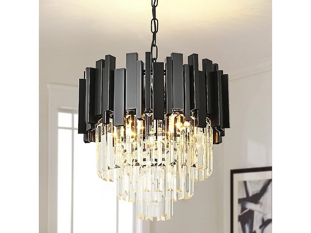 Aoochok zwart kristallen hanglamp - afbeelding 1 van  3