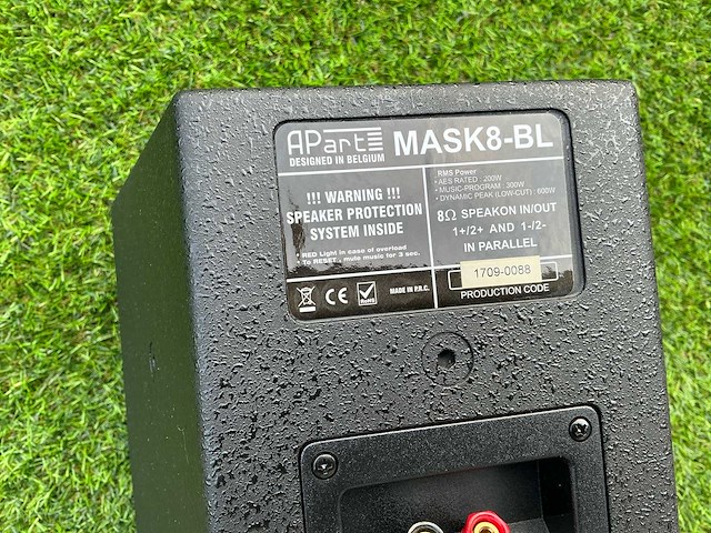Apart mask8-bl – 8" installatie speaker – 300w rms – professionele staat - afbeelding 3 van  3