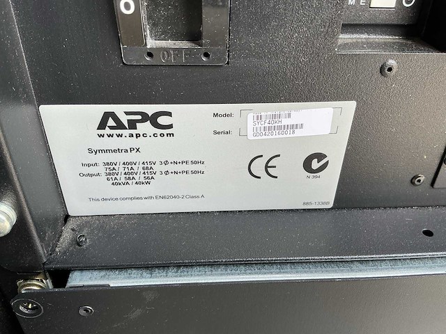 Apc symmetra px,sycf 40kh serverkast met inhoud,intiligence module,power module + 8 x batterij unit model sybtu1-plp enz - afbeelding 10 van  10