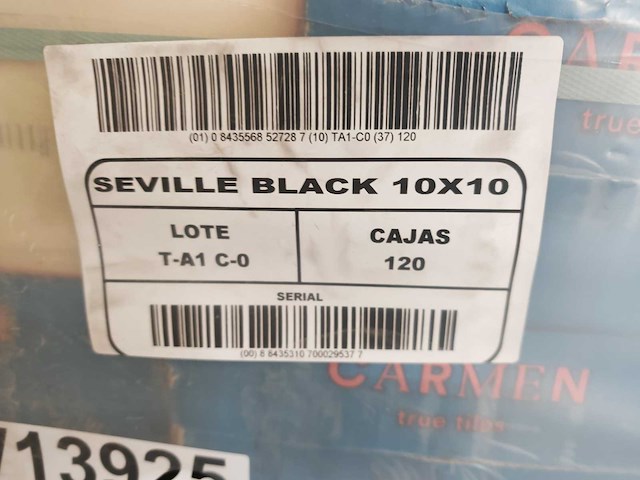 Ape seville black glans wandtegel 10x10 cm 28,5 m² - afbeelding 9 van  9