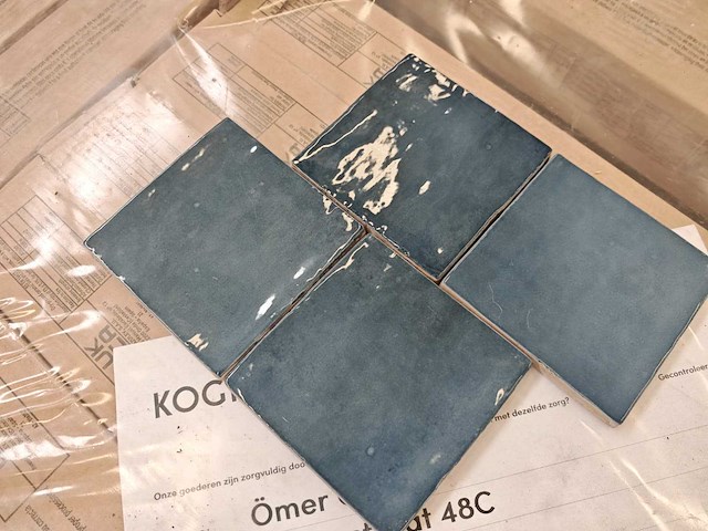 Ape seville indigo glans wandtegel 10x10 cm 29 m² - afbeelding 1 van  7