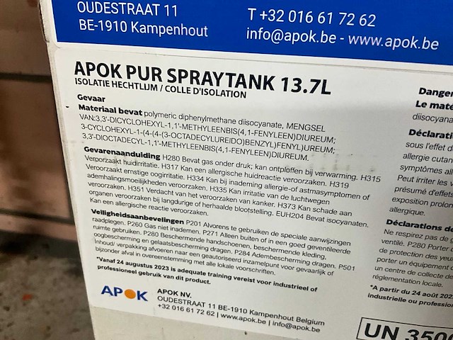 Apok pur spraytank 13.7 l hechtlijm (2x) - afbeelding 6 van  9