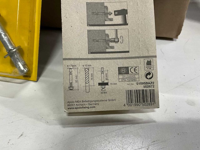 Apolo mea baz 10-92/10 inslagankers 2 stuks (69x) - afbeelding 5 van  5