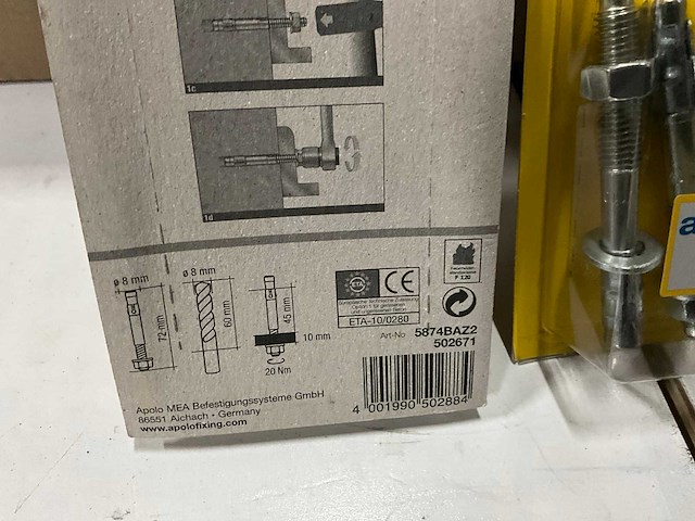 Apolo mea baz 8-72/10 inslagankers 2 stuks (86x) - afbeelding 4 van  5