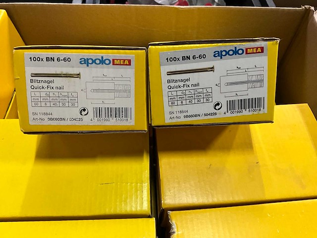 Apolo mea bn 6-60 blitznagel 100 stuks (25x) - afbeelding 2 van  3