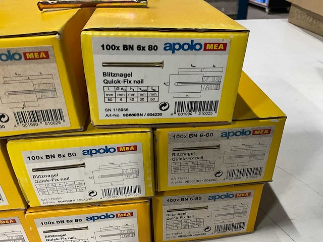 Apolo mea bn 6-80 blitznagel 100 stuks (8x) - afbeelding 2 van  3