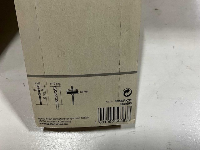 Apolo mea fk 3-85 s veeranker met schroef 2 stuks (45x) - afbeelding 5 van  5