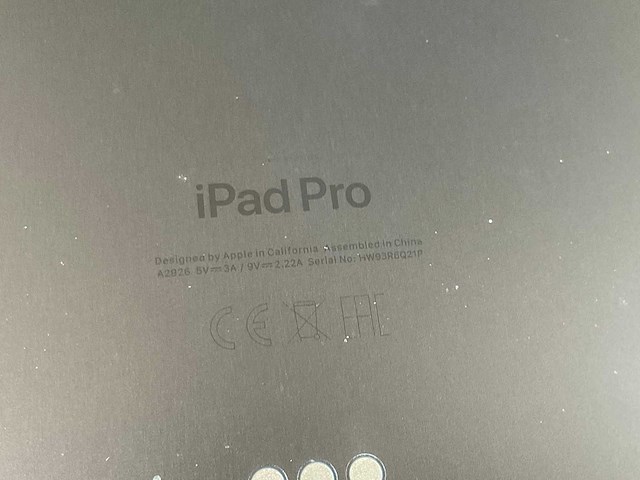 Apple - a2926 - ipad pro 12.9” 256gb 5g space grey 2024 tablet - afbeelding 3 van  3