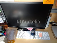 Apple mac mini computer en apple toetsenbord, dell display - afbeelding 2 van  2