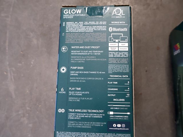 Aql bluethooth speaker (x3) - afbeelding 2 van  3