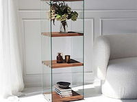 Aqua 3 boekenplank | gehard glas | natuurlijk - afbeelding 1 van  7