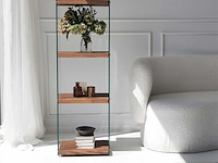 Aqua 3 boekenplank | gehard glas | natuurlijk - afbeelding 2 van  7
