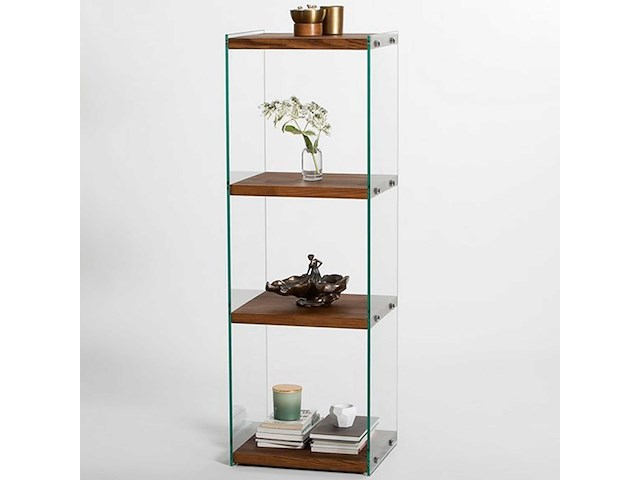 Aqua 3 boekenplank | gehard glas | natuurlijk - afbeelding 5 van  7