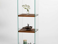 Aqua 3 boekenplank | gehard glas | natuurlijk - afbeelding 5 van  7