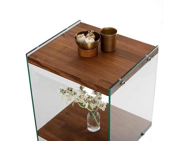 Aqua 3 boekenplank | gehard glas | natuurlijk - afbeelding 7 van  7