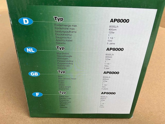 Aqualife masterpump ap8000 vijverpomp - afbeelding 5 van  5