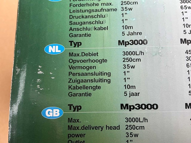Aqualife masterpump mp3000 vijverpomp (3x) - afbeelding 9 van  9