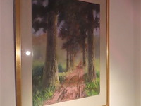 Aquarel achter glas, gesigneerd - afbeelding 1 van  3