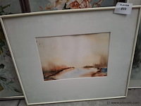 Aquarel achter glas - afbeelding 2 van  6