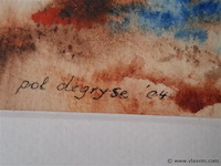 Aquarel achter glas - afbeelding 4 van  6