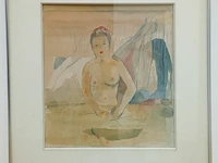 Aquarel op papier, lieve walbers, zonder titel