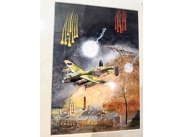 Aquarel van een avro lancaster - afbeelding 1 van  3