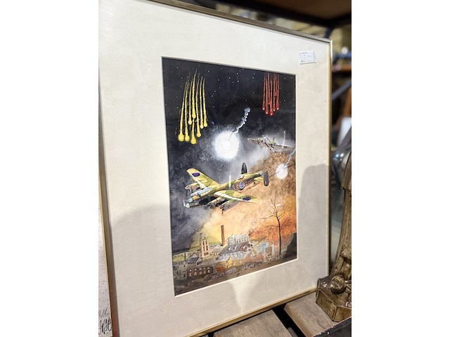 Aquarel van een avro lancaster - afbeelding 2 van  3