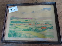 Aquarel vlaamse ardennen - afbeelding 1 van  3