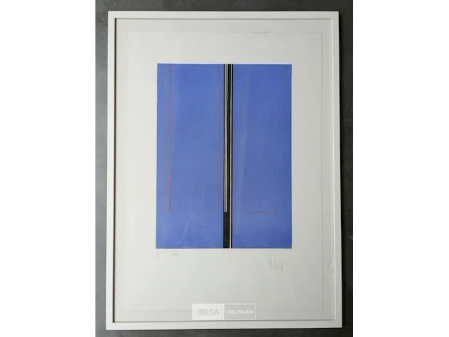Aquatint op koper, luc peire, mizu - afbeelding 1 van  4