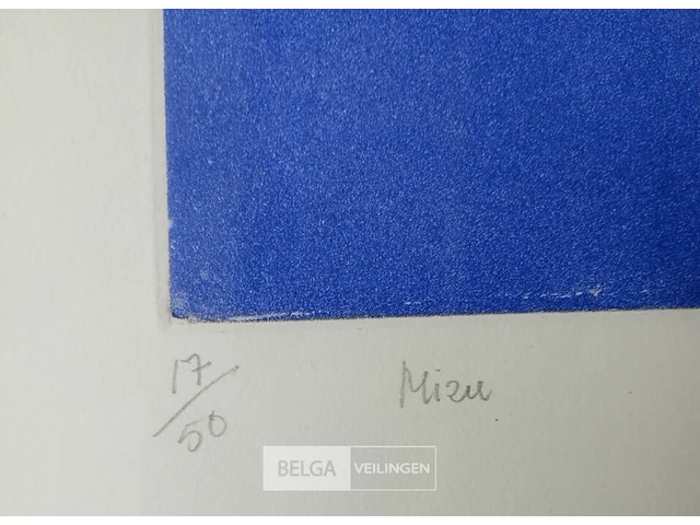 Aquatint op koper, luc peire, mizu - afbeelding 3 van  4