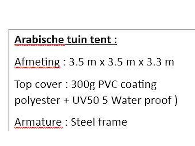 Arabic tent - afbeelding 2 van  2