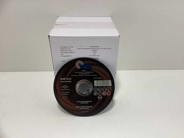 Arat doorslijpschijven 125mm (100x) - afbeelding 1 van  4