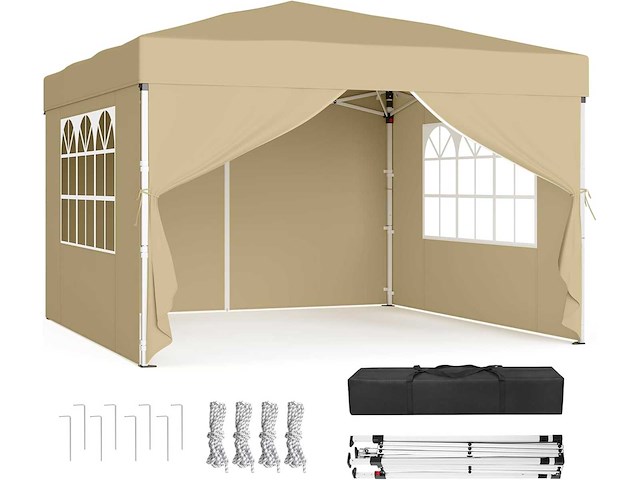 Arbor, opvouwbaar marquee, met zijmuren, 3 x 3 m - afbeelding 1 van  5
