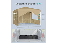 Arbor, opvouwbaar marquee, met zijmuren, 3 x 3 m - afbeelding 2 van  5
