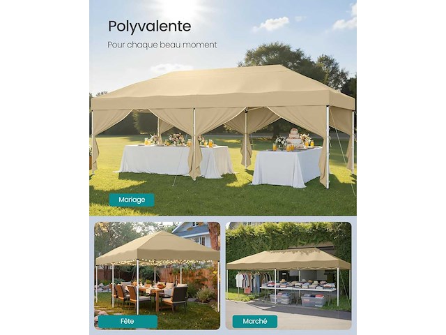 Arbor, vouwtent, met zijmuren, 3 x 6 m - afbeelding 5 van  6