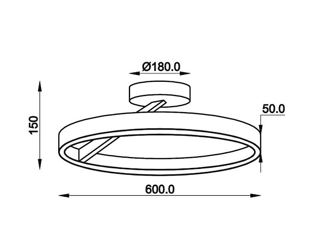 Arcao plafondlamp 60cm 40w led cct 3 kleur & 3 stappen dimmen(2x) - afbeelding 2 van  7
