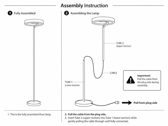 Arcao vloerlamp 35cm 22w led cct 3 kleur dimbaar(1x) - afbeelding 3 van  7
