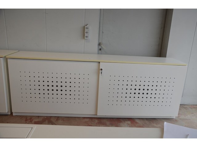 Archiefkast met 2 schuifdeuren en 6 leggers, 240x50x90 cm - afbeelding 2 van  6
