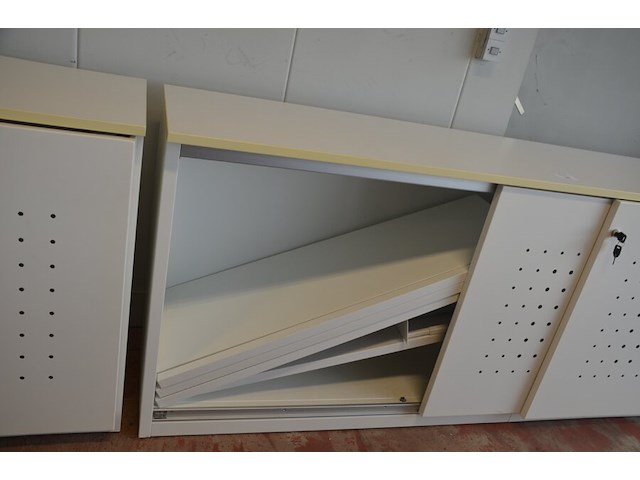 Archiefkast met 2 schuifdeuren en 6 leggers, 240x50x90 cm - afbeelding 4 van  6