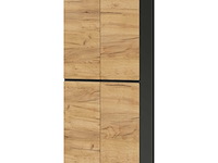Archiefkast miguel met 2 deuren en 4 legplanken - antraciet/eik - afbeelding 1 van  7