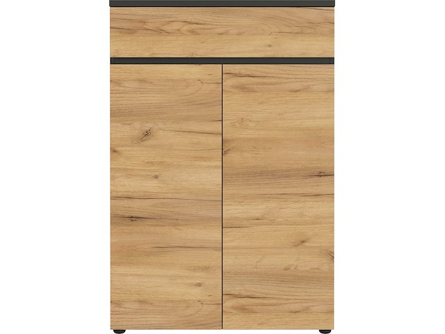 Archiefkast miguel met lade en 2 legplanken - antraciet/eik - afbeelding 1 van  7