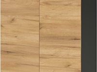 Archiefkast miguel met lade en 2 legplanken - antraciet/eik - afbeelding 2 van  7