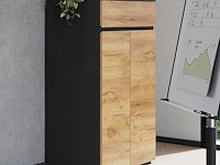 Archiefkast miguel met lade en 2 legplanken - antraciet/eik - afbeelding 6 van  7