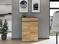 Archiefkast miguel met lade en 2 legplanken - antraciet/eik - afbeelding 7 van  7