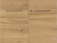 Archiefkast osmond 80cm met 2 deuren - eik/grafiet - afbeelding 1 van  9