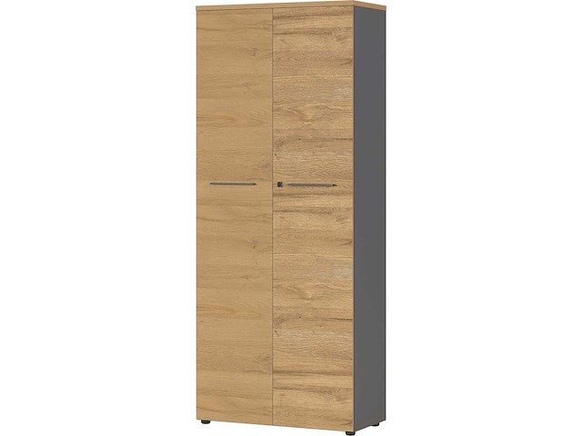 Archiefkast osmond 80cm met 2 deuren - eik/grafiet - afbeelding 2 van  9