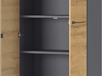 Archiefkast osmond 80cm met 2 deuren - eik/grafiet - afbeelding 3 van  9