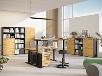 Archiefkast osmond 80cm met 2 deuren - eik/grafiet - afbeelding 7 van  9